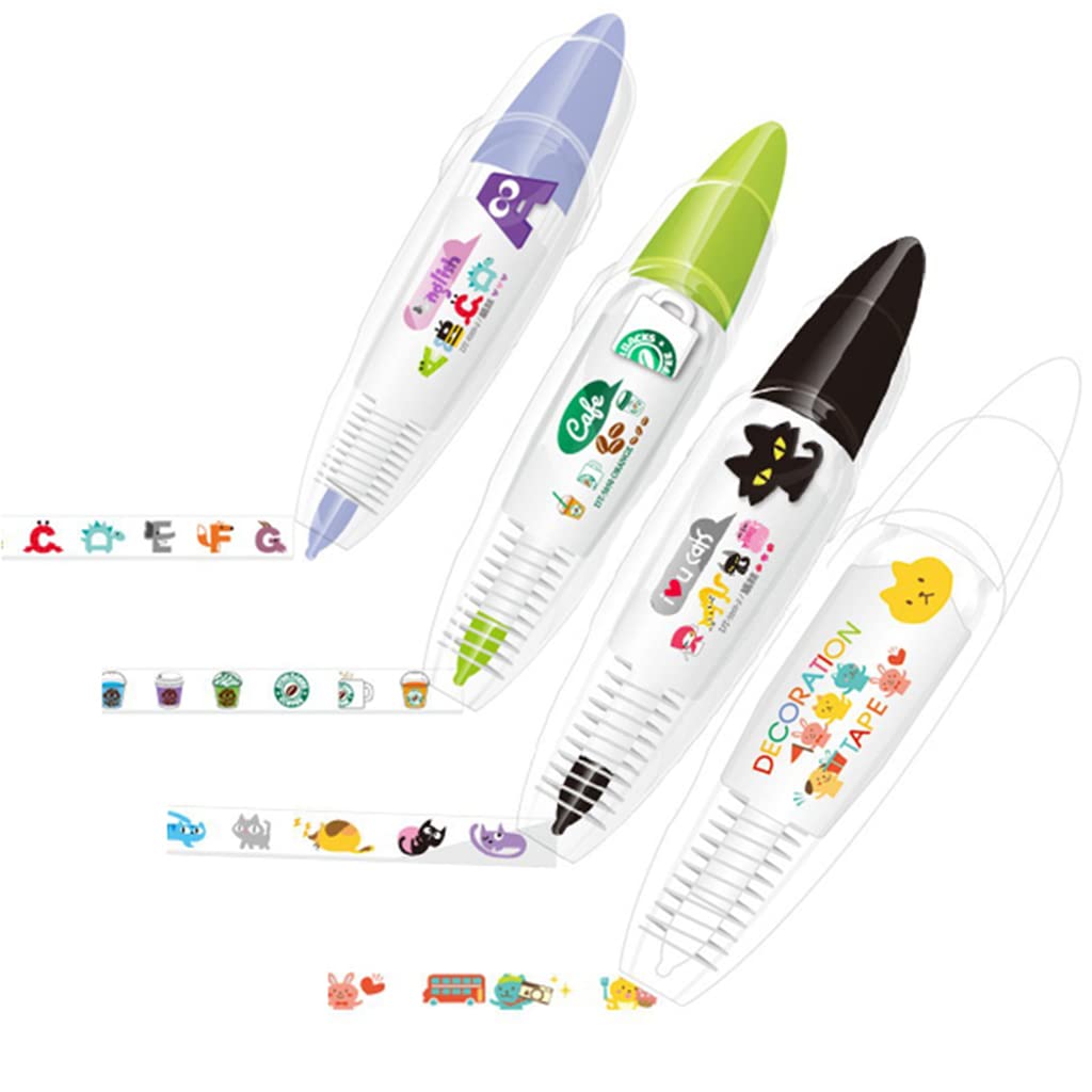 HASTHIP 4Pcs Correction Tape, Cute Cartoon Decorative Tape Scrapbooking Supplies, Decorative Edging Tape, Correction Tape for Journal Supplies Scrapbook, Crafts and Arts Projects HASTHIP 4Pcs Correction Tape, Cute Cartoon Decorative Tape Scrapbooking Supplies, Decorative Edging Tape, Correction Tape for Journal Supplies Scrapbook, Crafts and Arts Projects